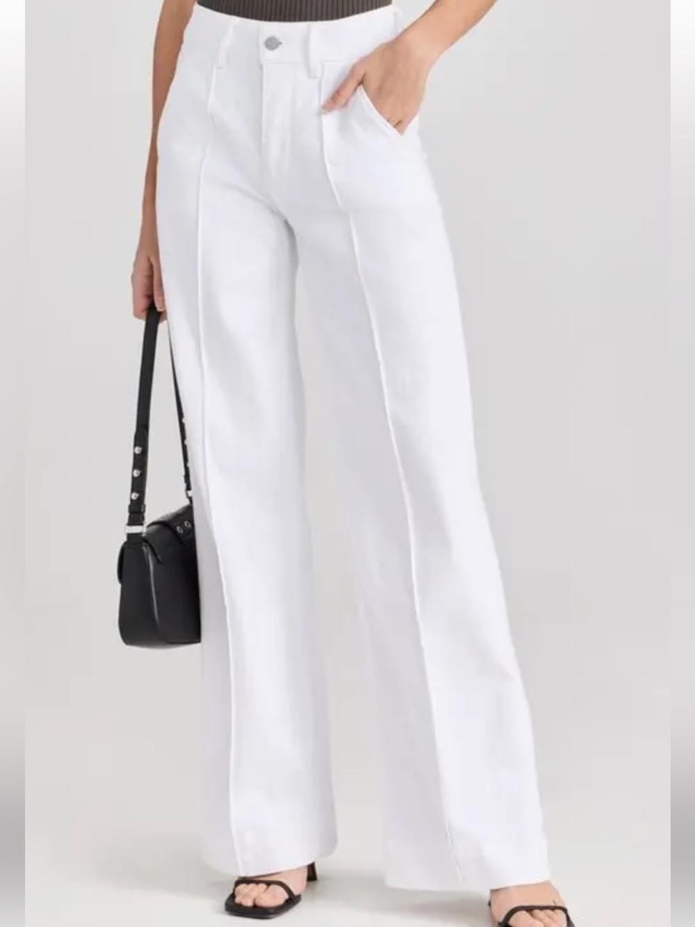 PAIGE Sasha off-White Wide Leg trousers